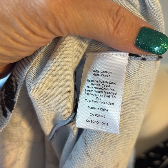 TALBOTS petite charming butterfly knit cardigan button up lightweight blue MP - Picture 7 of 10